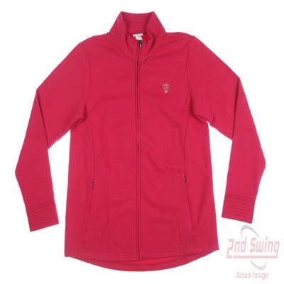 New W/ Logo Womens Gear For Sports Golf Full Zip Sweatshirt Medium M Pink MSRP $60