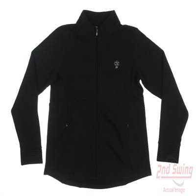 New W/ Logo Womens Gear For Sports Golf Full Zip Sweatshirt Large L Black MSRP $60