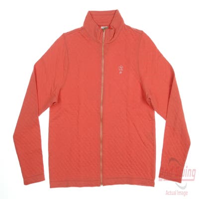 New W/ Logo Womens Gear For Sports Golf Full Zip Sweatshirt Large L Orange MSRP $60