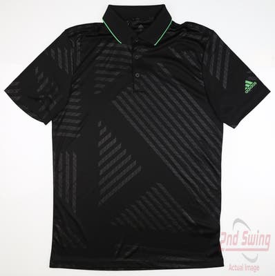New Mens Adidas Golf Polo Small S Black MSRP $65