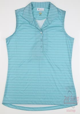 New Womens Greg Norman Sleeveless Polo Small S Multi MSRP $50
