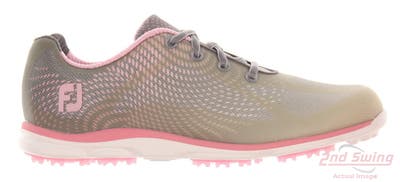 New Womens Golf Shoe Footjoy emPOWER Narrow 7.5 White/Pink/Grey MSRP $120