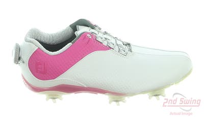 New Womens Golf Shoe Footjoy DNA BOA Medium 6 White/Pink MSRP $160 94804