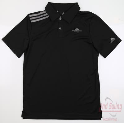 New W/ Logo Womens Adidas Polo Large L Black MSRP $80