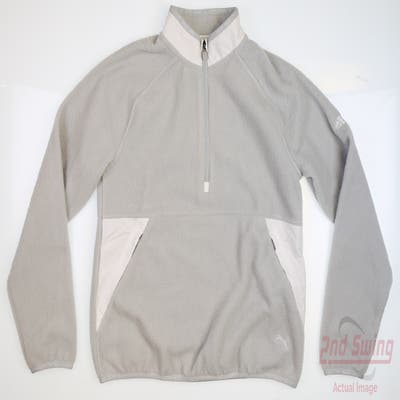New Womens Puma 1/4 Zip Pullover Small S Gray MSRP $70