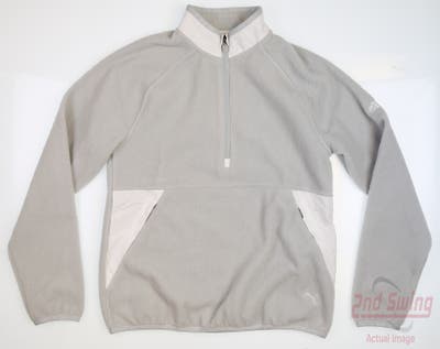 New Womens Puma 1/4 Zip Pullover Small S Gray MSRP $70