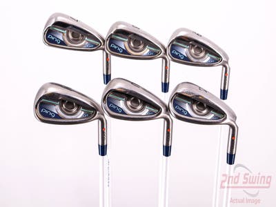 Ping G LE Iron Set 7-PW GW SW ULT 230 Ultra Lite Graphite Ladies Right Handed Orange Dot 36.25in