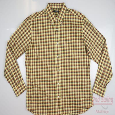 New Mens Turtleson Clive Plaid Sport Shirt Button Up X-Large XL Popcorn MSRP $135