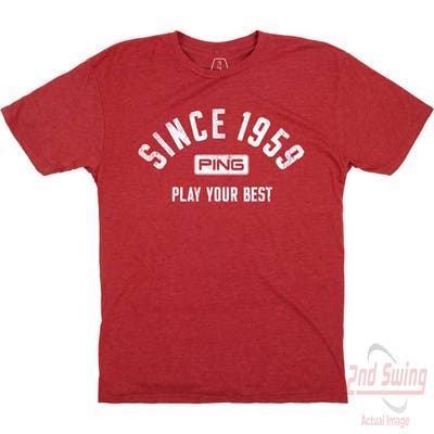 New Ping Throwback Red Large Mens T-Shirt