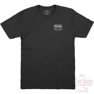 New Ping Badge Charcoal Small Mens T-Shirt