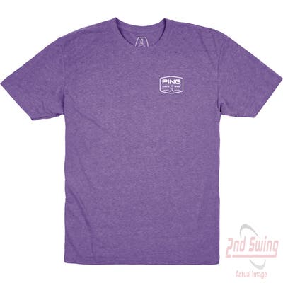 New Ping Badge Purple Medium Mens T-Shirt