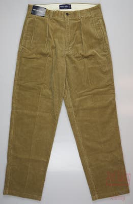 New Mens Ralph Lauren Corduroy Pants 33 x32 Khaki MSRP $75