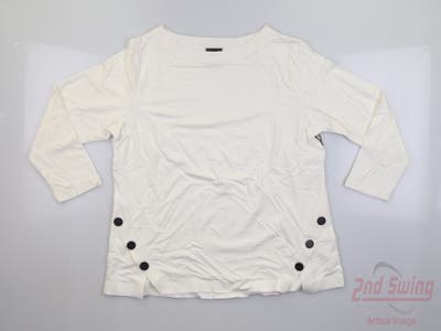 New Womens Belyn Key Military Pullover Medium M White MSRP $116