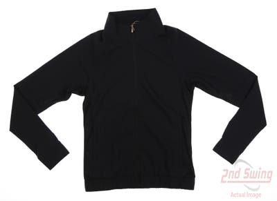 New Womens Adidas Golf Jacket Medium M Black MSRP $90