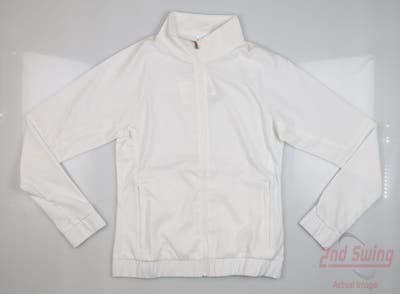 New Womens Adidas Jacket Medium M White MSRP $90