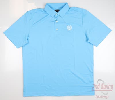 New Mens Greg Norman Golf Polo Small S Blue MSRP $50