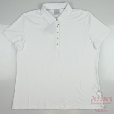 New Womens Dunning Golf Polo X-Large XL White MSRP $95