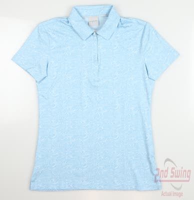 New Womens Dunning Golf Polo X-Large XL Blue MSRP $95