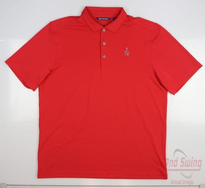 New W/ Logo Mens Cutter & Buck Polo Large L Red MSRP $60