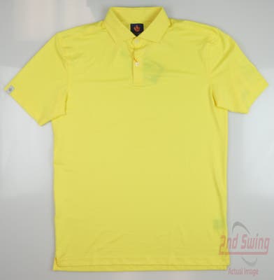 New W/ Logo Mens DONALD ROSS Golf Polo Small S Yellow MSRP $99