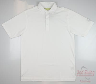 New W/ Logo Mens DONALD ROSS Golf Polo Small S White MSRP $99