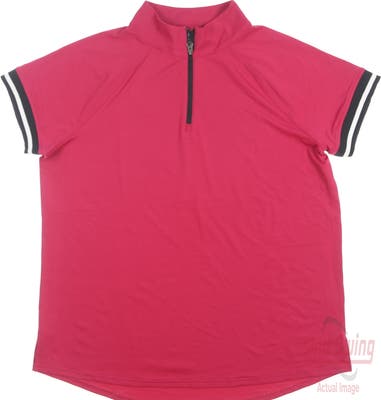 New Womens Belyn Key Golf Polo Medium M Pink MSRP $112