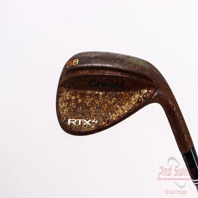 Cleveland RTX 4 Tour Raw Wedge Lob LW 58° 9 Deg Bounce Dynamic Gold Tour Issue S400 Steel Stiff Right Handed 35.25in