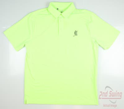 New W/ Logo Mens Under Armour Golf Polo Large L Neon Yellow MSRP $55
