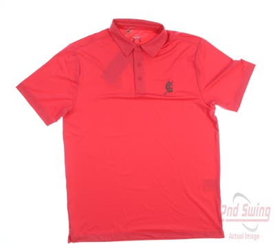New W/ Logo Mens Under Armour Golf Polo X-Large XL Pink MSRP $55
