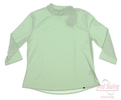 New W/ Logo Womens Nike Golf Long Sleeve Mock Neck Small S Green MSRP $60