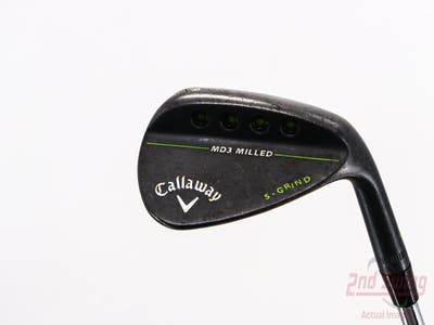 Callaway MD3 Milled Black S-Grind Wedge Pitching Wedge PW 48° 8 Deg Bounce S Grind True Temper Dynamic Gold Steel Wedge Flex Right Handed 35.5in