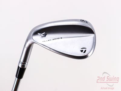 TaylorMade Milled Grind 3 Raw Chrome Wedge Sand SW 54° 11 Deg Bounce Stock Steel Shaft Steel Stiff Left Handed 35.5in