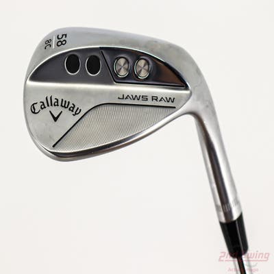 Mint Callaway Jaws Raw Chrome Wedge Lob LW 58° 8 Deg Bounce C Grind Dynamic Gold Spinner TI 115 Steel Wedge Flex Right Handed 35.0in
