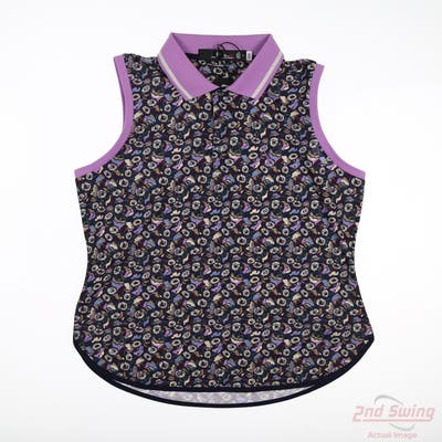 New W/ Logo Womens Ralph Lauren RLX Sleeveless Medium M Multi MSRP $90