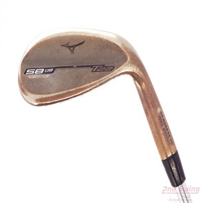 Mizuno T22 Denim Copper Wedge Lob LW 58° 8 Deg Bounce C Grind Stock Steel Shaft Steel Wedge Flex Right Handed 36.25in