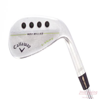 Callaway MD3 Milled Chrome S-Grind Wedge Gap GW 52° 10 Deg Bounce S Grind Stock Steel Shaft Steel Wedge Flex Right Handed 35.5in