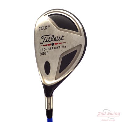 Titleist 980 F Fairway Wood 3 Wood 3W 15° Grafalloy ProLaunch Blue 65 Graphite Stiff Left Handed 43.5in