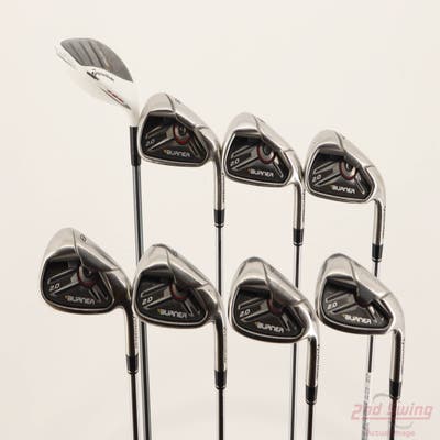 TaylorMade Burner 2.0 HP Combo Iron Set 4H 5-PW GW Stock Steel Shaft Steel Stiff Right Handed +1/2"