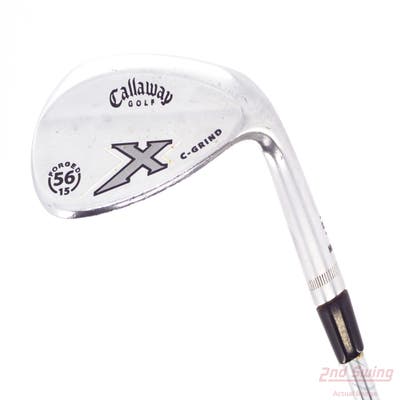 Callaway X-Series Chrome Wedge Sand SW 56° 15 Deg Bounce C Grind Stock Steel Shaft Steel Regular Right Handed 35.0in