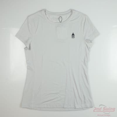 New W/ Logo Womens SUNICE Short Sleeve Medium M Gray MSRP $50