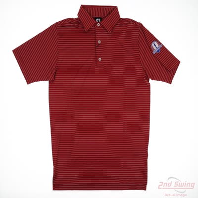 New W/ Logo Mens Footjoy Polo X-Large XL Red MSRP $70