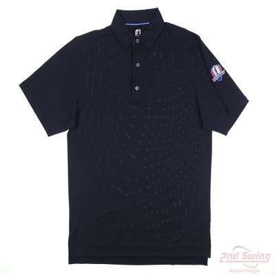 New W/ Logo Mens Footjoy Polo X-Large XL Navy Blue MSRP $70