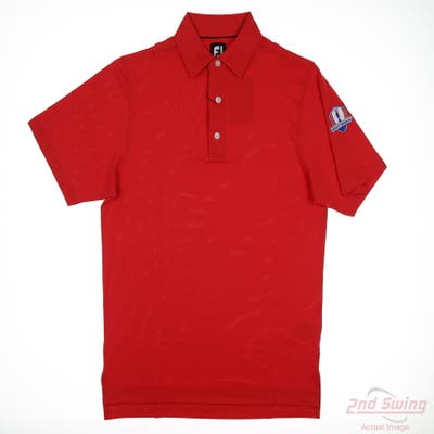 New W/ Logo Mens Footjoy Polo Medium M Red MSRP $70