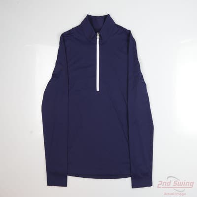 New Womens Kinona 1/2 Zip Sweater Small S Navy Blue MSRP $70
