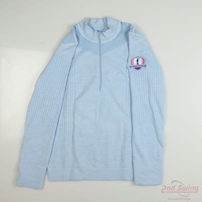 New W/ Logo Womens Sport Haley 1/4 Zip Pullover X-Small XS Blue MSRP $50