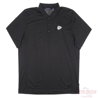 New W/ Logo Mens Cutter & Buck Polo XXX-Large XXXL Black MSRP $59