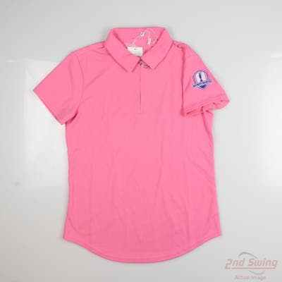 New W/ Logo Womens Sport Haley Polo Small S Pink MSRP $50