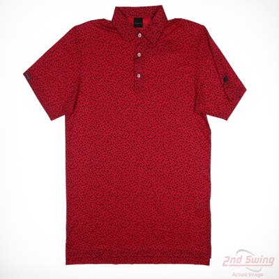 New W/ Logo Mens Dunning Polo XX-Large XXL Red MSRP $70