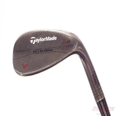TaylorMade Milled Grind Black Wedge Sand SW 56° 12 Deg Bounce SB True Temper Dynamic Gold Steel Wedge Flex Right Handed 35.75in