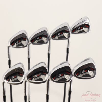 Ping G410 Iron Set 5-PW AW SW ALTA CB Red Graphite Senior Left Handed Blue Dot +1"
